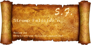 Stromp Felicián névjegykártya